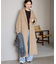 souple wool ダブルフェイスロングコート