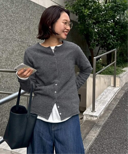 スローブイエナ♦︎ echecs クルーネックカーディガン echecs クルーネックカーディガン（カーディガン）｜SLOBE IENA