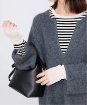 《吸湿発熱》ウォームレイヤードスリーブロンTEE