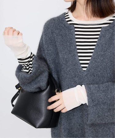 《吸湿発熱》ウォームレイヤードスリーブロンTEE