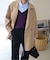 souple wool ダブルフェイスミドルコート