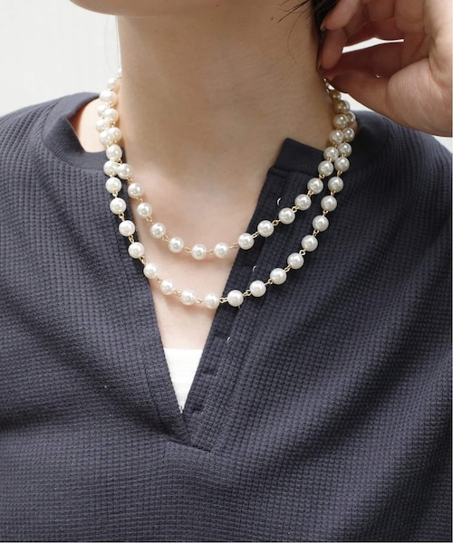 美品【SLOBE IENA】SLOBE プレーンネックレス 淡水パール SLOBE IENA 淡水パールネックレス | スローブ イエナ(SLOBE IENA