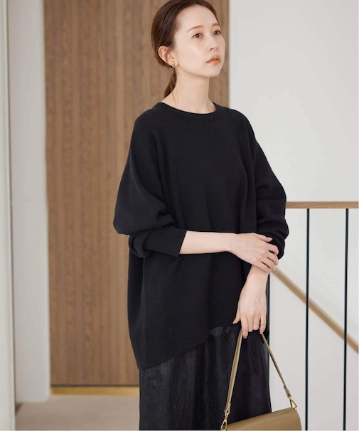 《セットアップ対応可/追加》ウォッシャブルスムース クルーネックプルオーバー