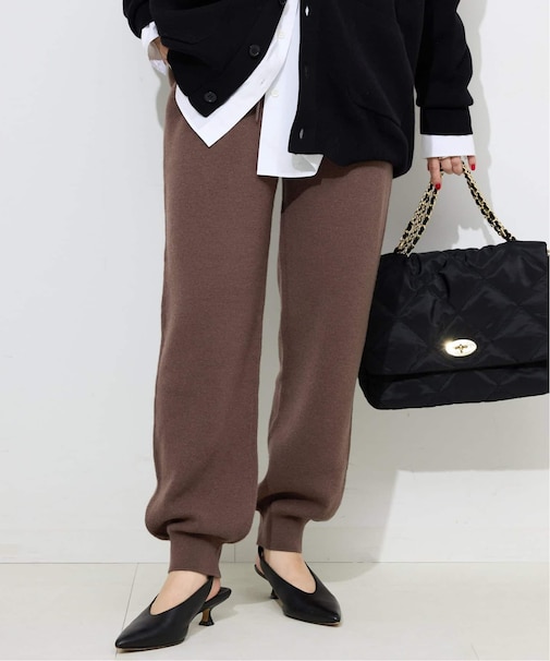 《セットアップ対応可》ウォッシャブルスムース ジョガーパンツ