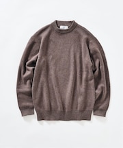 コットンカシミヤ スムース クルーニット