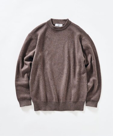 コットンカシミヤ スムース クルーニット