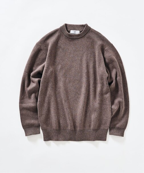コットンカシミヤ スムース クルーニット