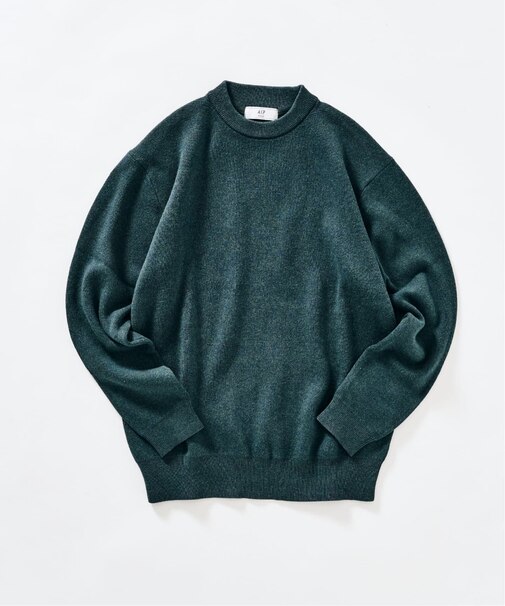 コットンカシミヤ スムース クルーニット