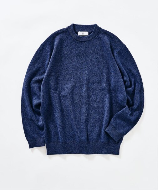コットンカシミヤ スムース クルーニット