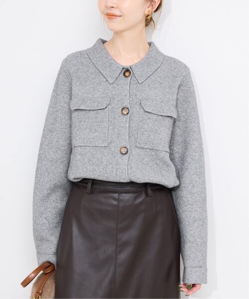 【最終価格】▼スローブイエナ　ニットクルージャケット　カーディガン SUNNY STUDIO ニットカーディガン 97026｜フォーワンセブン