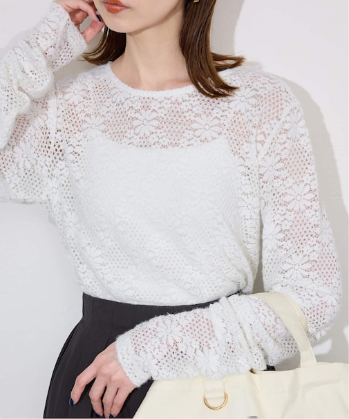 fluffy lace プルオーバー