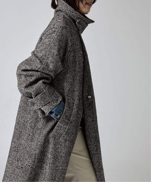 スローブイエナ　コート ツイードステンカラーコート｜フォーワンセブン スローブイエナ