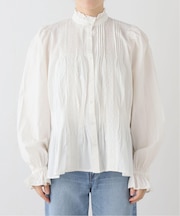 crinkle crinkle crinkle rebuilt neck embroidery blouse CC-4015
