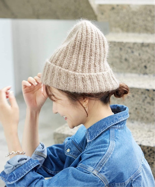 WEB限定カラー/追加》Fratelli Talli MOHAIR KNIT CAP 3874 MOHAIR MIX