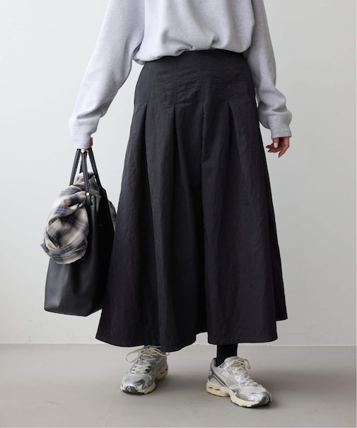《3サイズ展開》タフタタックフレアスカート
