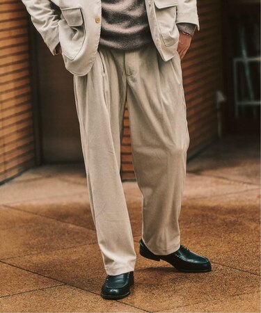 P  コーデュロイ2タックパンツ ”セットアップ着用可能”