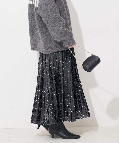 ドットプリーツスカート