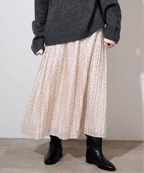 Smyeon ドットプリーツスカート ドットプリーツスカート｜フォーワンセブン スローブイエナの通販