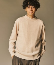 カシミヤブレンド モックネックニット