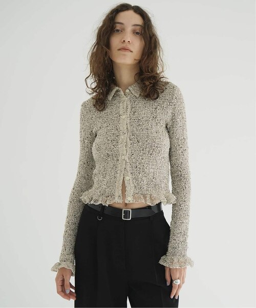 CLANE MIX MESH GATHER SHIRT 正規品 CLANE/クラネ MIX MESH GATHER SHIRT 19122-4332｜フォーワンセブン