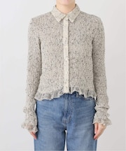 CLANE/クラネ MIX MESH GATHER SHIRT 19122-4332