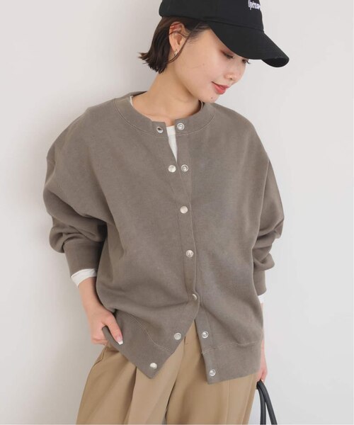WEB限定/追加4》ダブルフェイスジャージースナップカーディガン