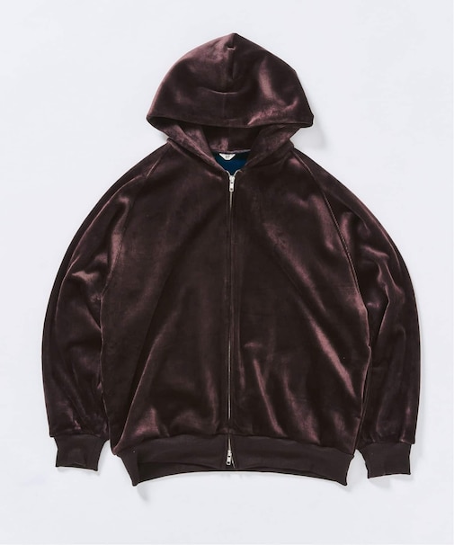 コーディロイ カラーライニング ジップパーカー