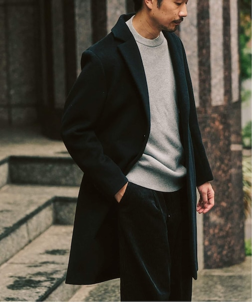 ウールミックスチェスターコート