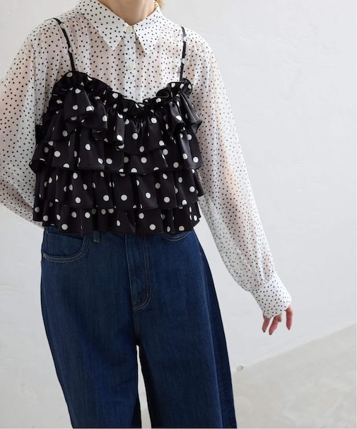 【Jeu de Coeurs & Pois】ドットキャミ