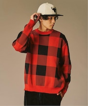 カマルグチェック クルーネック