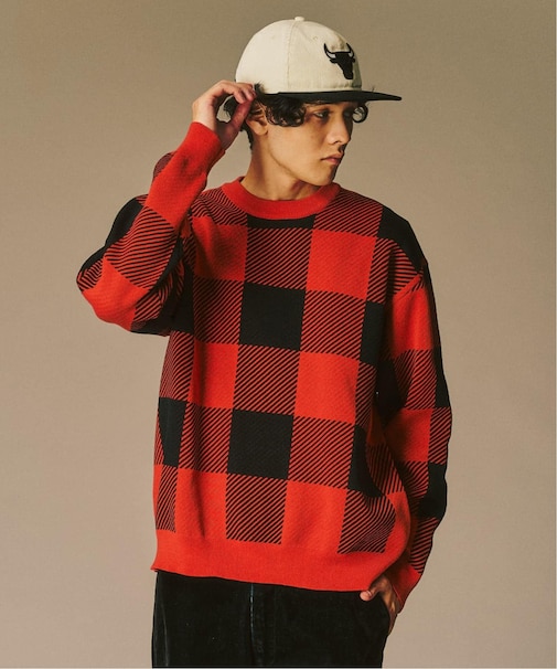 カマルグチェック クルーネック