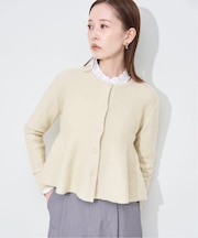 ペプラムニットカーディガン