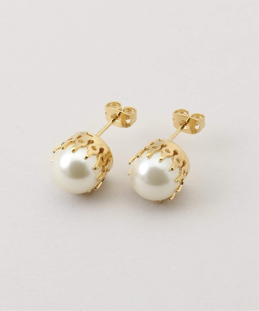 Caline Paris/カリンヌ パリ パールピアス 25BO22