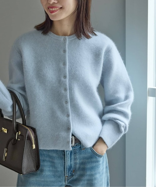 追加》ウォッシャブルファーリーダブルフェイスカーディガン｜フォー