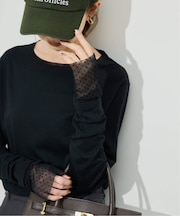 《追加3》レイヤードフロッキードットスリーブロンTEE