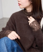 ストレッチレースタートルプルオーバー