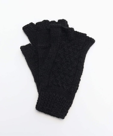 【BLACK SHEEP / ブラックシープ】 HandKnit Cable Glove