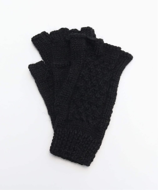 【BLACK SHEEP / ブラックシープ】 HandKnit Cable Glove