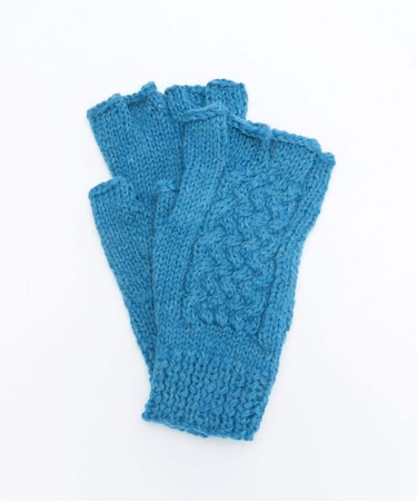 【BLACK SHEEP / ブラックシープ】 HandKnit Cable Glove