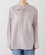 コットンブロード2WAY ボウタイブラウス