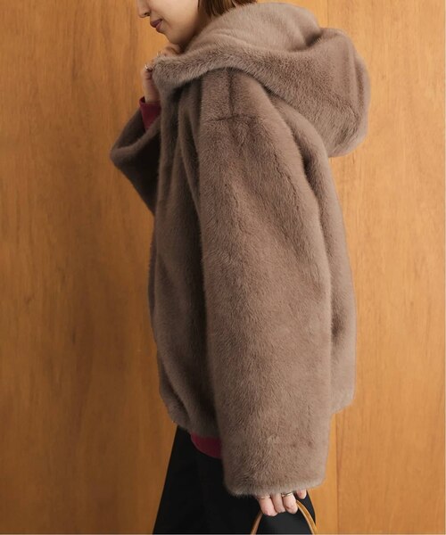 WEB限定/追加》FAKEファーフードブルゾン｜フォーワンセブン