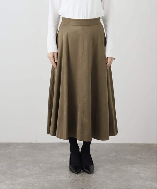 フェイクスエードフレアスカート