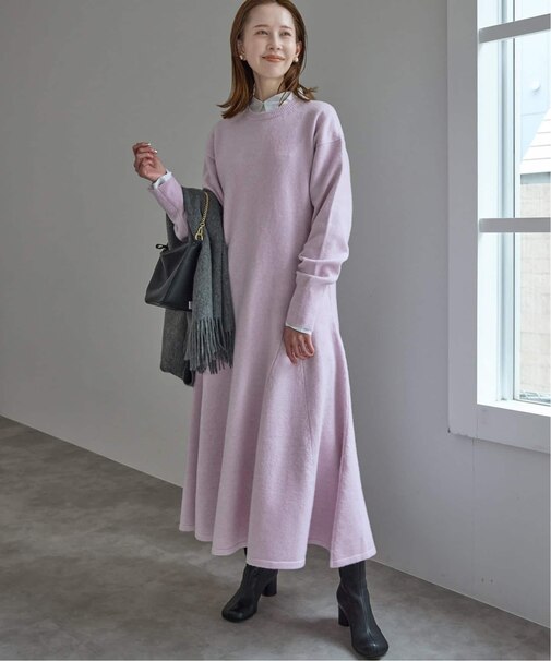 フレアーニットワンピース