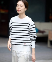 パネルボーダーニット