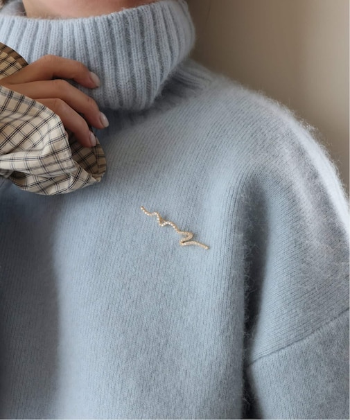 ODUL/オジュール SLOBE別注 ウェーブブローチ