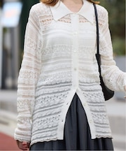 レーシーニットシャツ