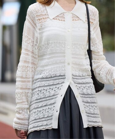 レーシーニットシャツ