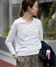 シアー天竺クルーネックロンTEE