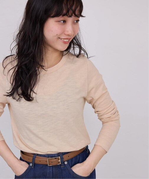 シアー天竺クルーネックロンTEE