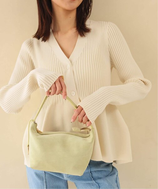 Vネックペプラムカーディガン